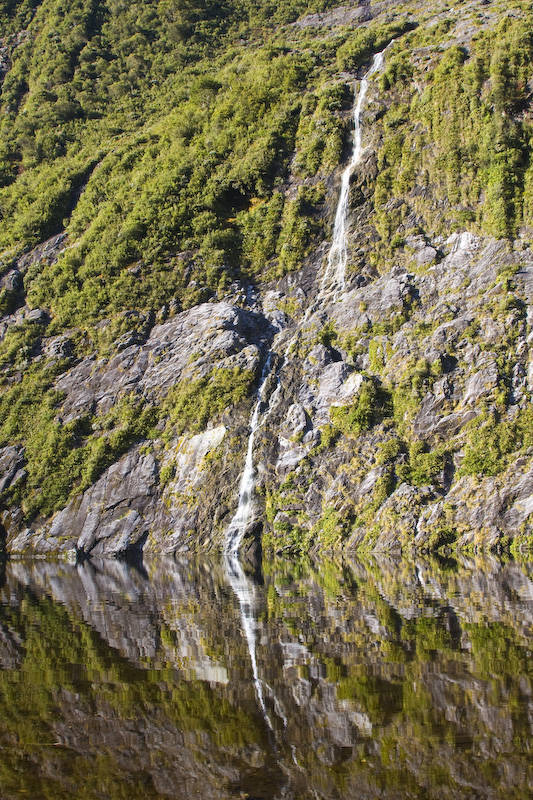 Reflection Of HIdden Lake Falls In Hidden Lake